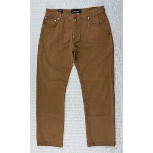Kiton Napoli Mens 5 Pocket Pants Straight Leg Cotton Stretch Twill Sz 36 (34x30)